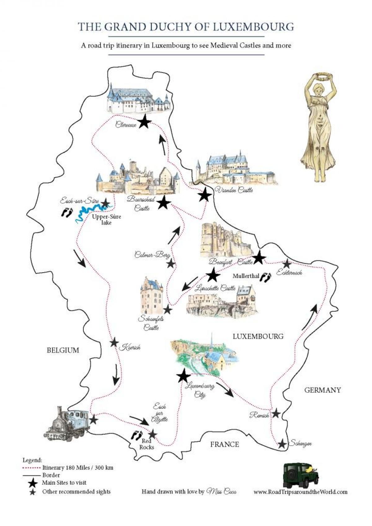 karta över Luxemburg slott