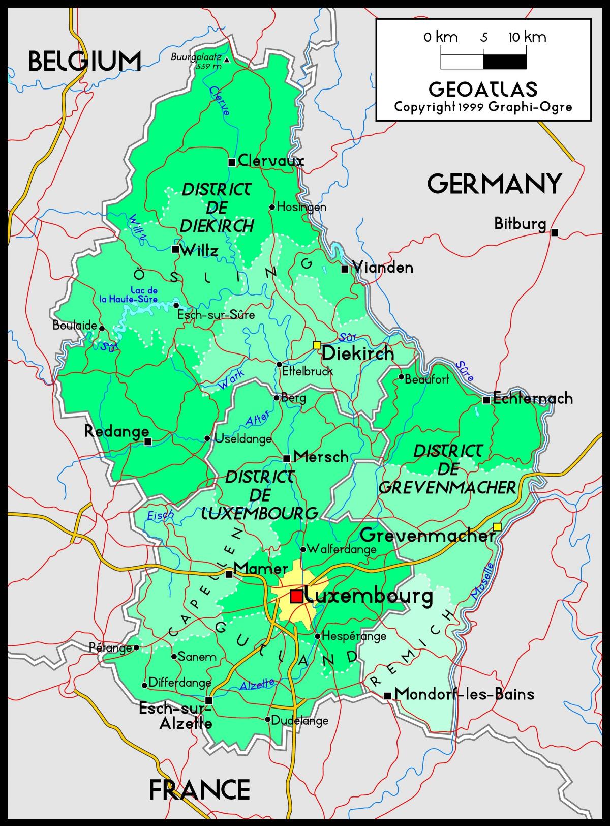 Luxemburg karta läge