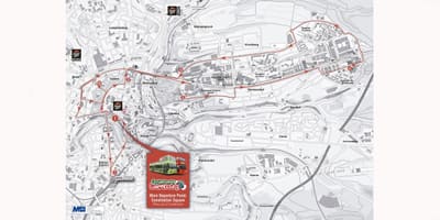 Karta över hop on hop off Luxemburg