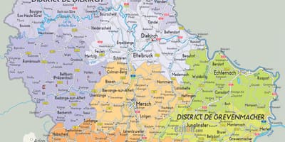 Luxemburg land karta