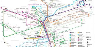 Karta över Luxembourg metro