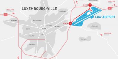 Karta över Luxemburg flygplats