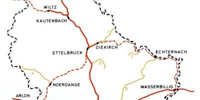 Luxemburg järnväg karta